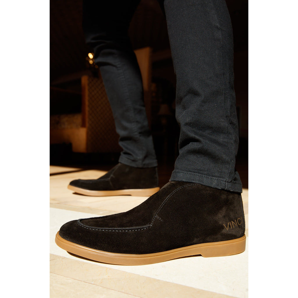 The Belek Black Open Walk Suede Leather Men Boot Final Sale!