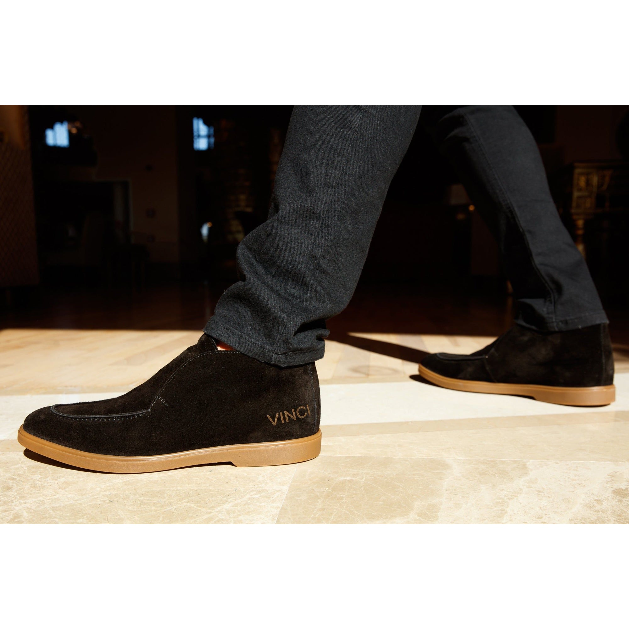 The Belek Black Open Walk Suede Leather Men Boot Final Sale!