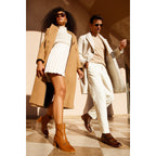 The Bukres Tan Leather Block Heel Mid Calf Women Boot