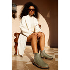 The Luisina Green Handwoven Leather Ankle Boot Final Sale!