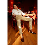 The Randor Brown Crocodile Leather Side-Zip Dress Ankle Men  Boot