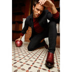 Vinci The Montreal Burgundy Leather Casual Zip-Up Ankle Men Boot