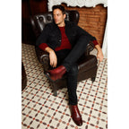 Vinci The Montreal Burgundy Leather Casual Zip-Up Ankle Men Boot