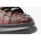 The Adler Burgundy Snake Leather Men Sneaker Limited Edition