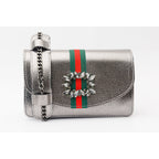 The Afega Silver Leather Handbag
