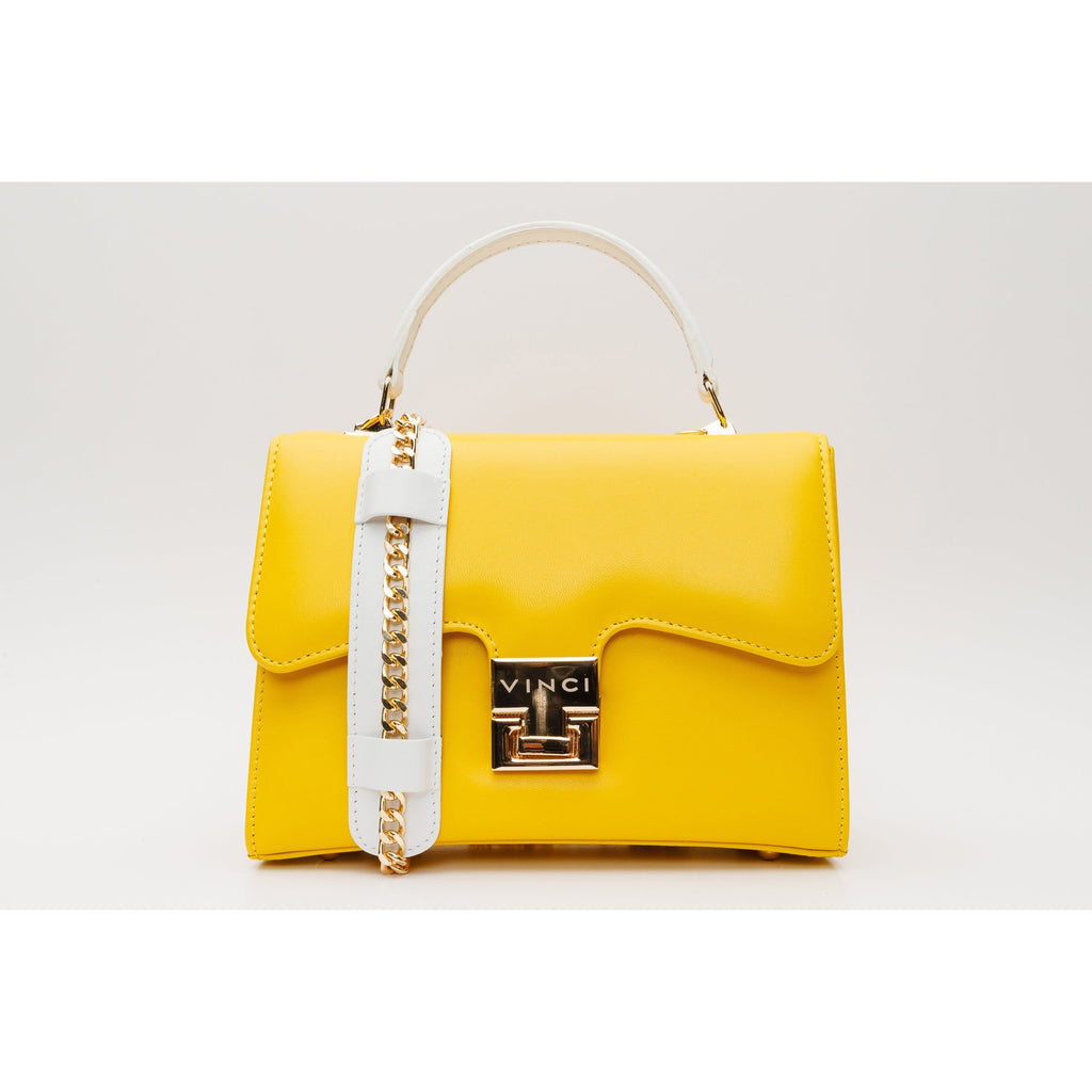 The Duffryn Yellow Leather Handbag