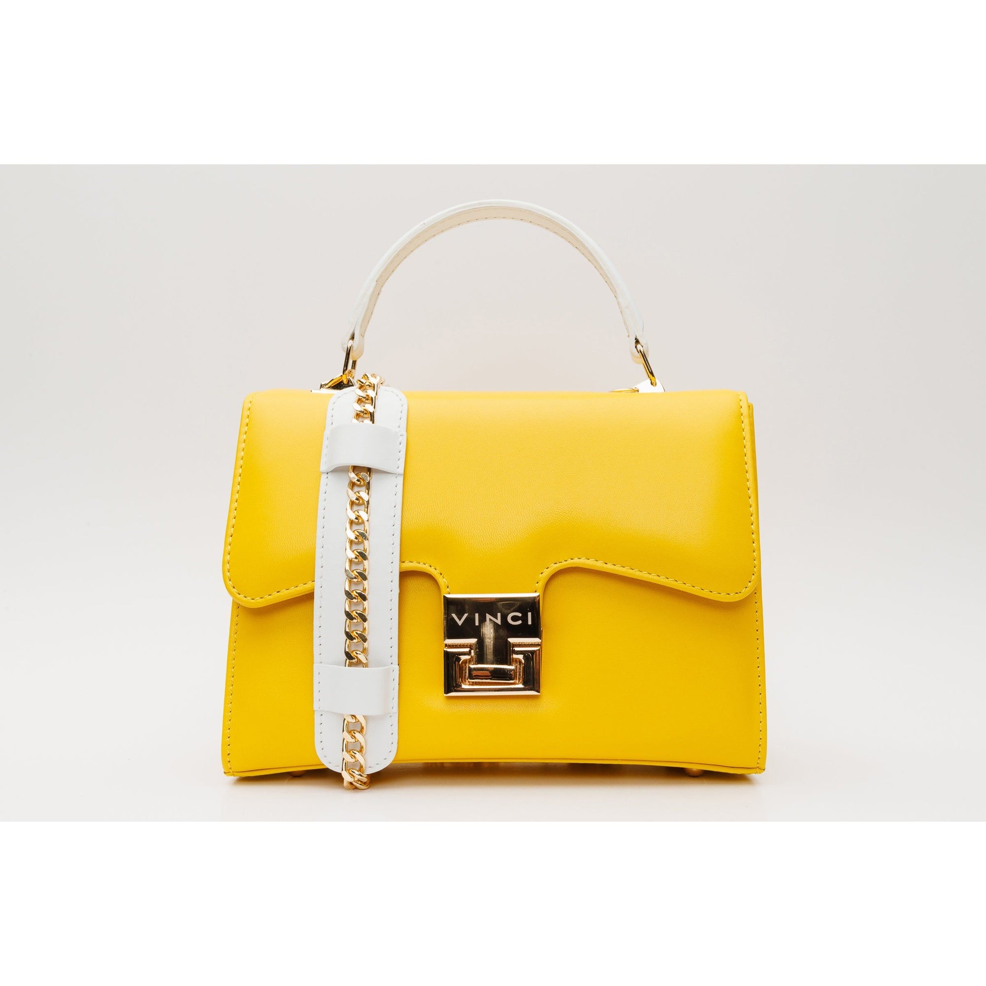 The Duffryn Yellow Leather Handbag
