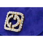 The California Sax Blue Suede Leather Handbag