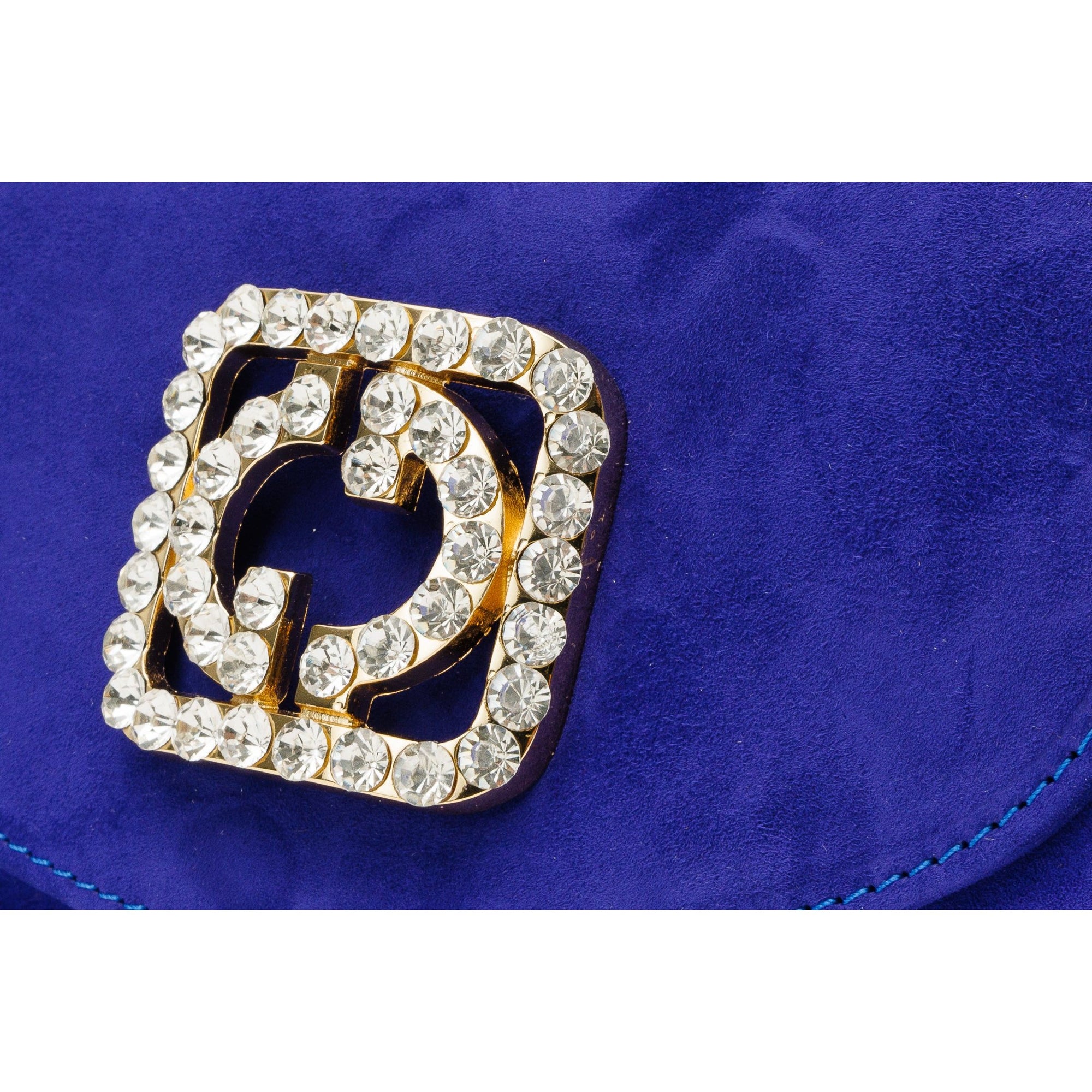 The California Sax Blue Suede Leather Handbag