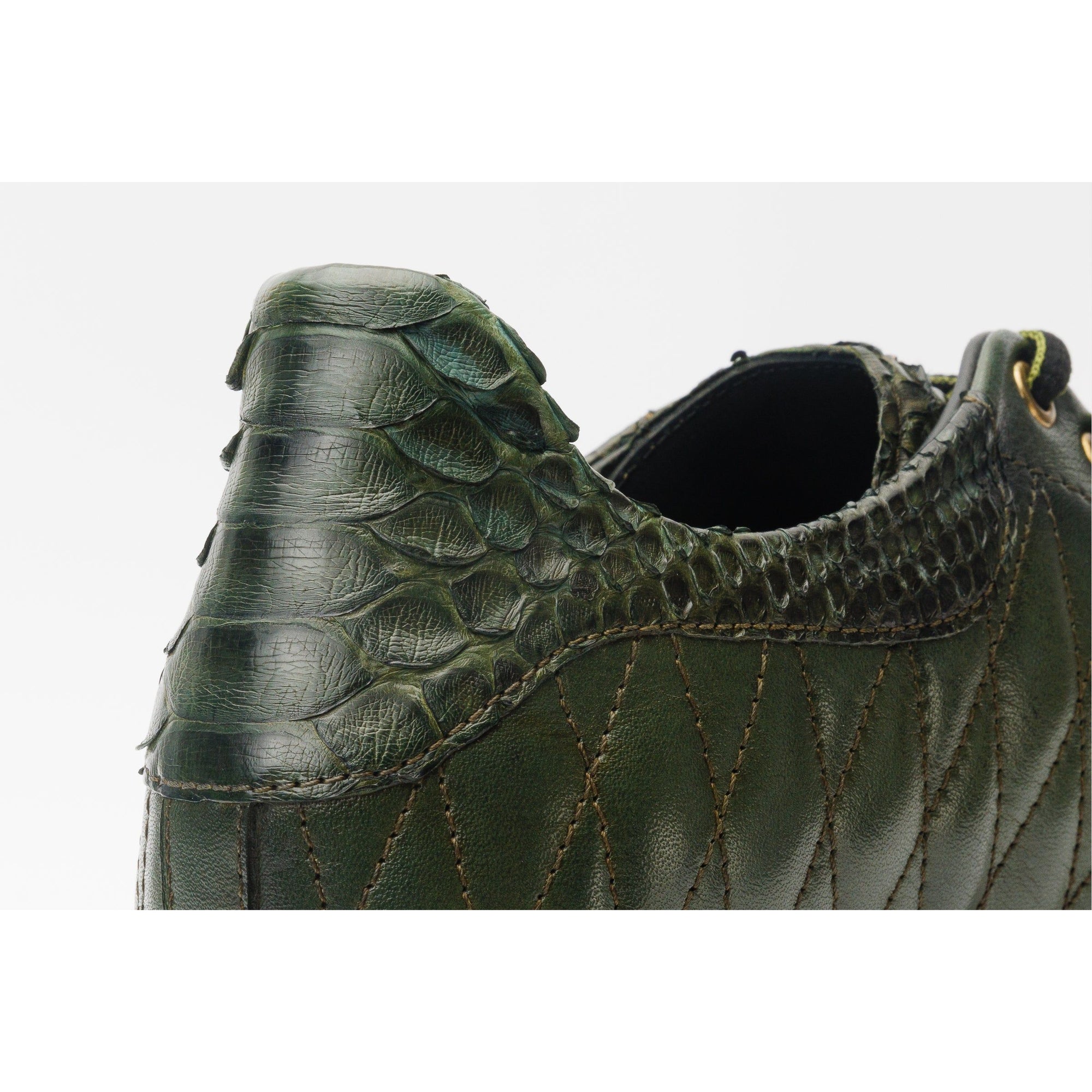 The Adler Green Snake Leather Men Sneaker Limited Edition