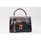 The Venezia Navy Blue Leather Handbag