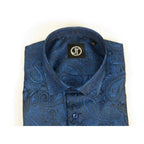 Men's JT MILANO by AVM Turkey Paisley Floral Shirt Slim Fit 6026-44 Navy/Royal