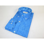 Mens Soft Touch Lycra Stretch Shirt Manschett Turkey Slim Fit Oxford Button Down Collar 6152-03 Blue
