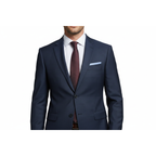 Men Suit BERLUSCONI Turkey Italian Wool 180's Single Breasted 623-03 Navy Plaid