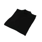 Men's Sweater Knit By Bassiri Mock Neck Cotton Tencel Soft 630 EZRA Black