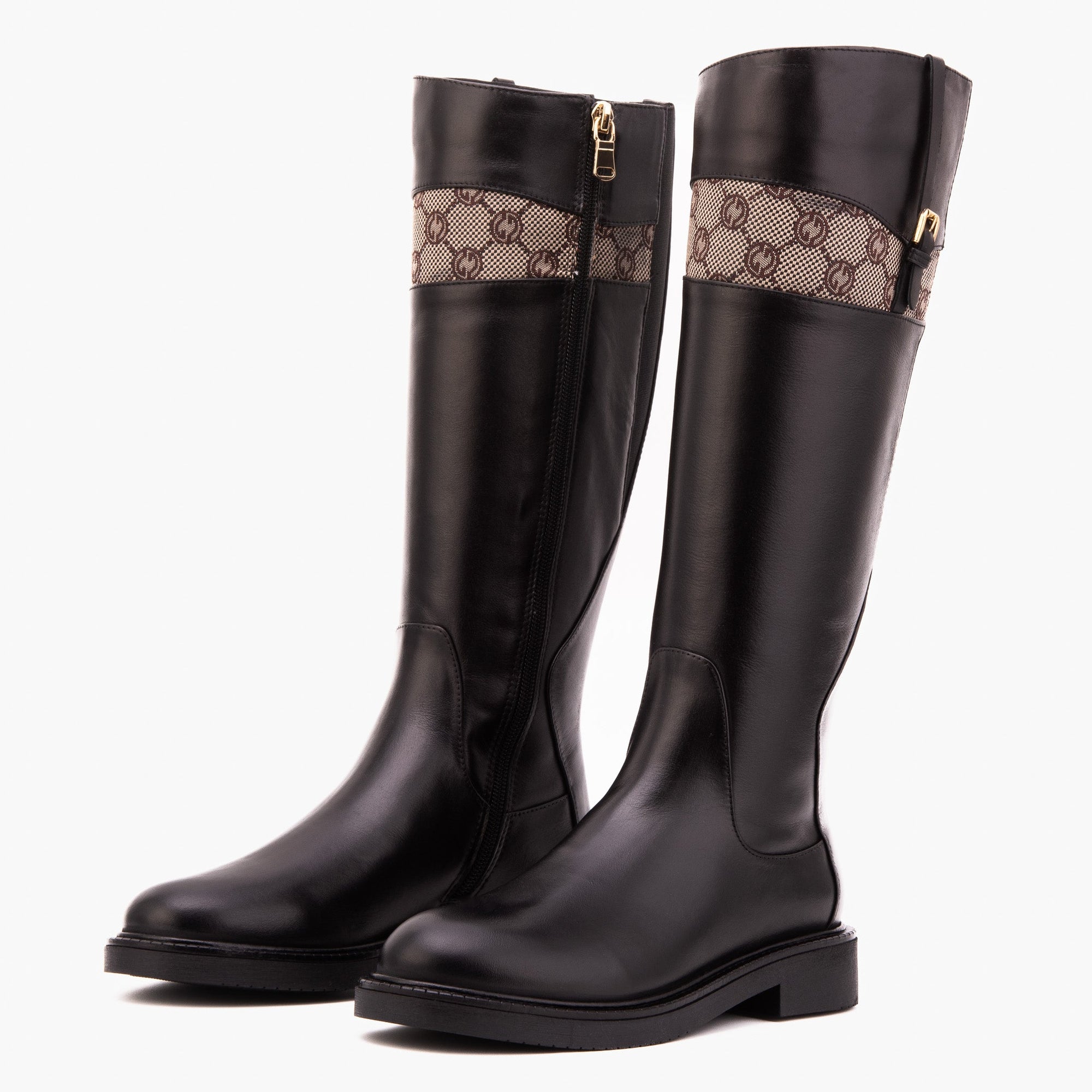 Vinci The Bellina Black Leather Women’s Knee-High Women Boot