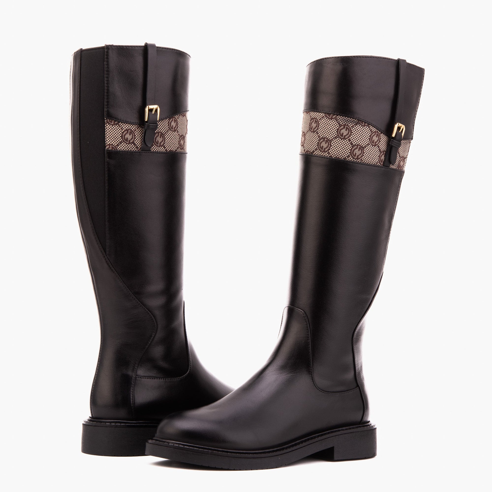 Vinci The Bellina Black Leather Women’s Knee-High Women Boot