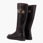 Vinci The Bellina Black Leather Women’s Knee-High Women Boot