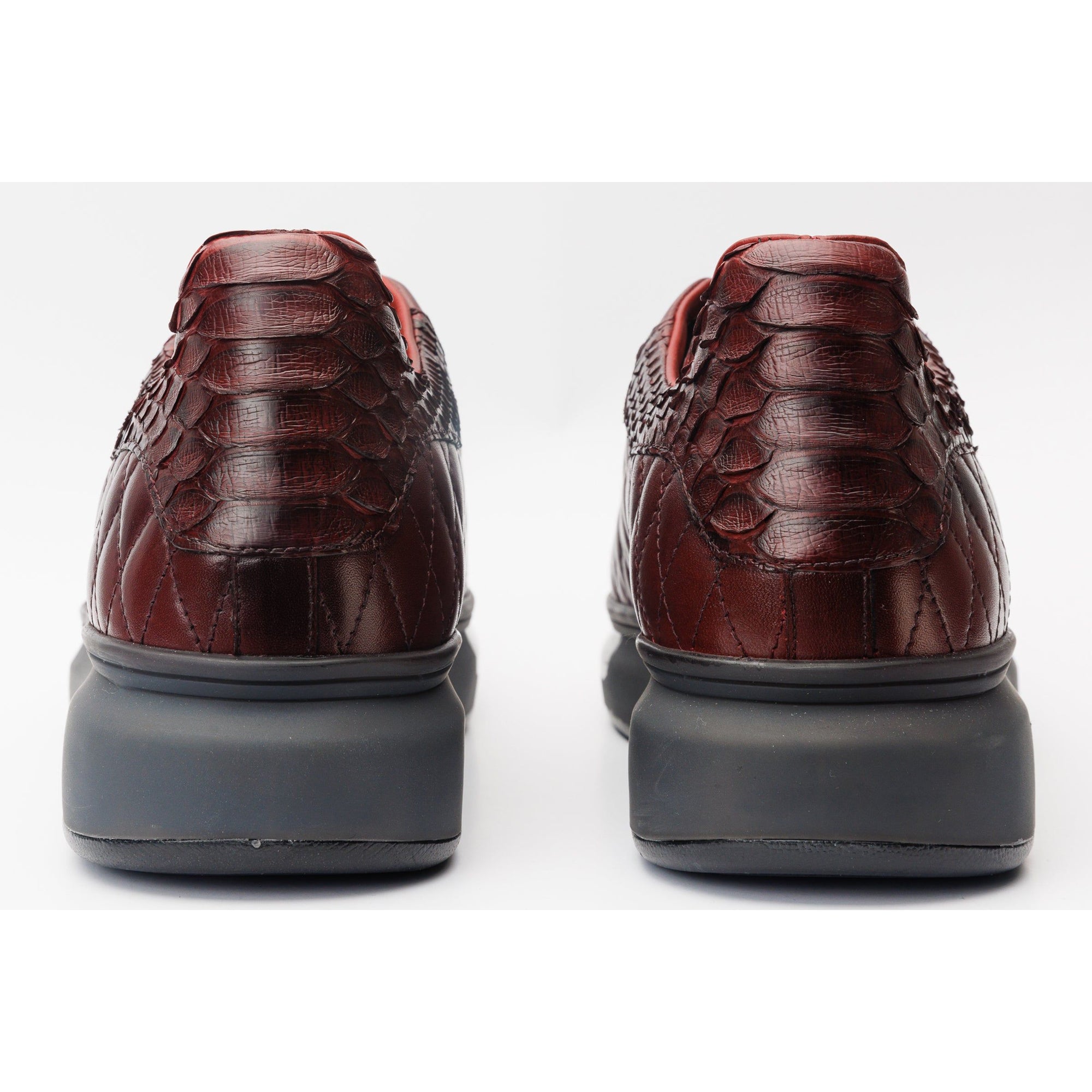 The Adler Burgundy Snake Leather Men Sneaker Limited Edition