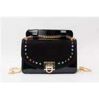 The Caris Black Leather Handbag