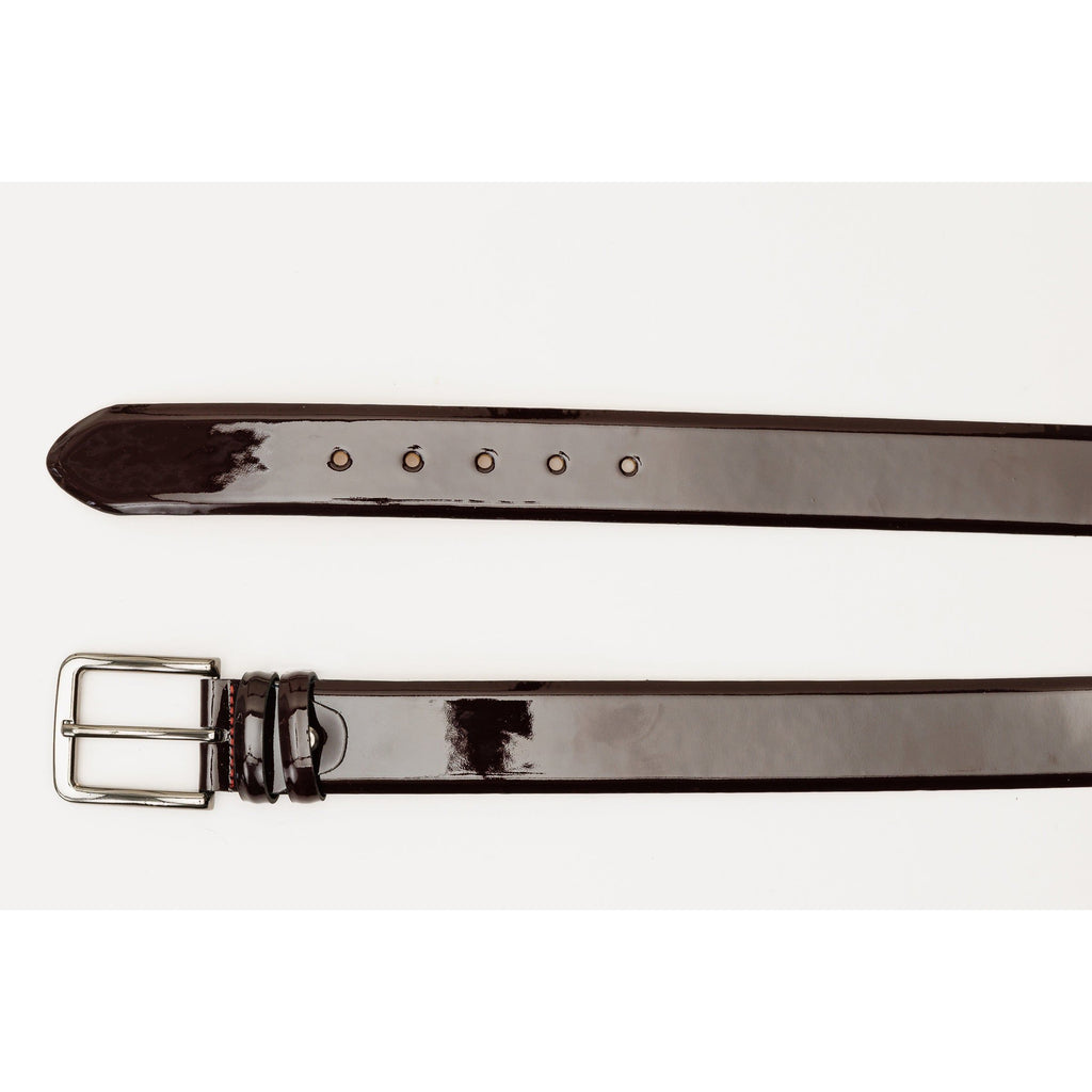 The Dodoma Burgundy Patent Leather Belt