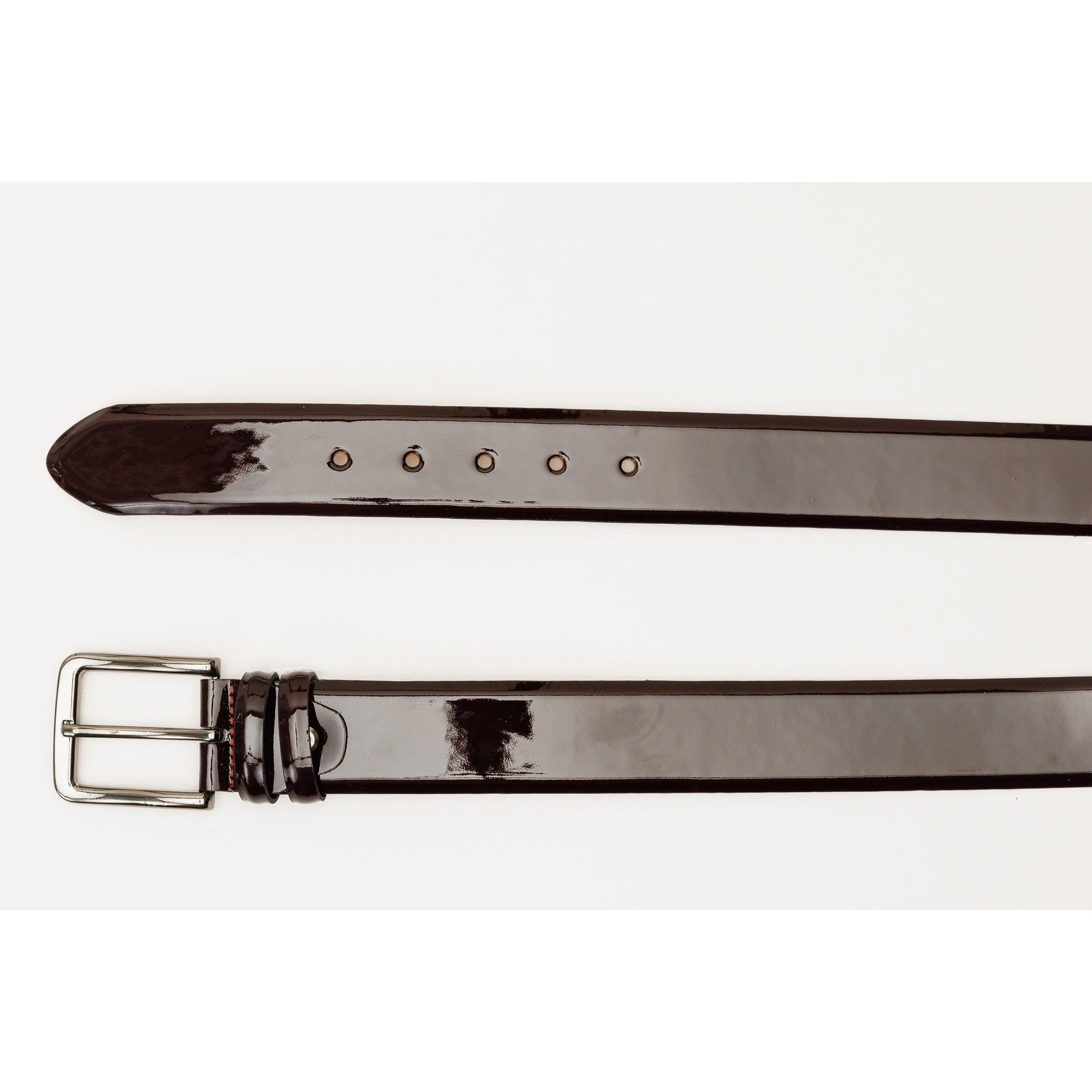 The Dodoma Burgundy Patent Leather Belt
