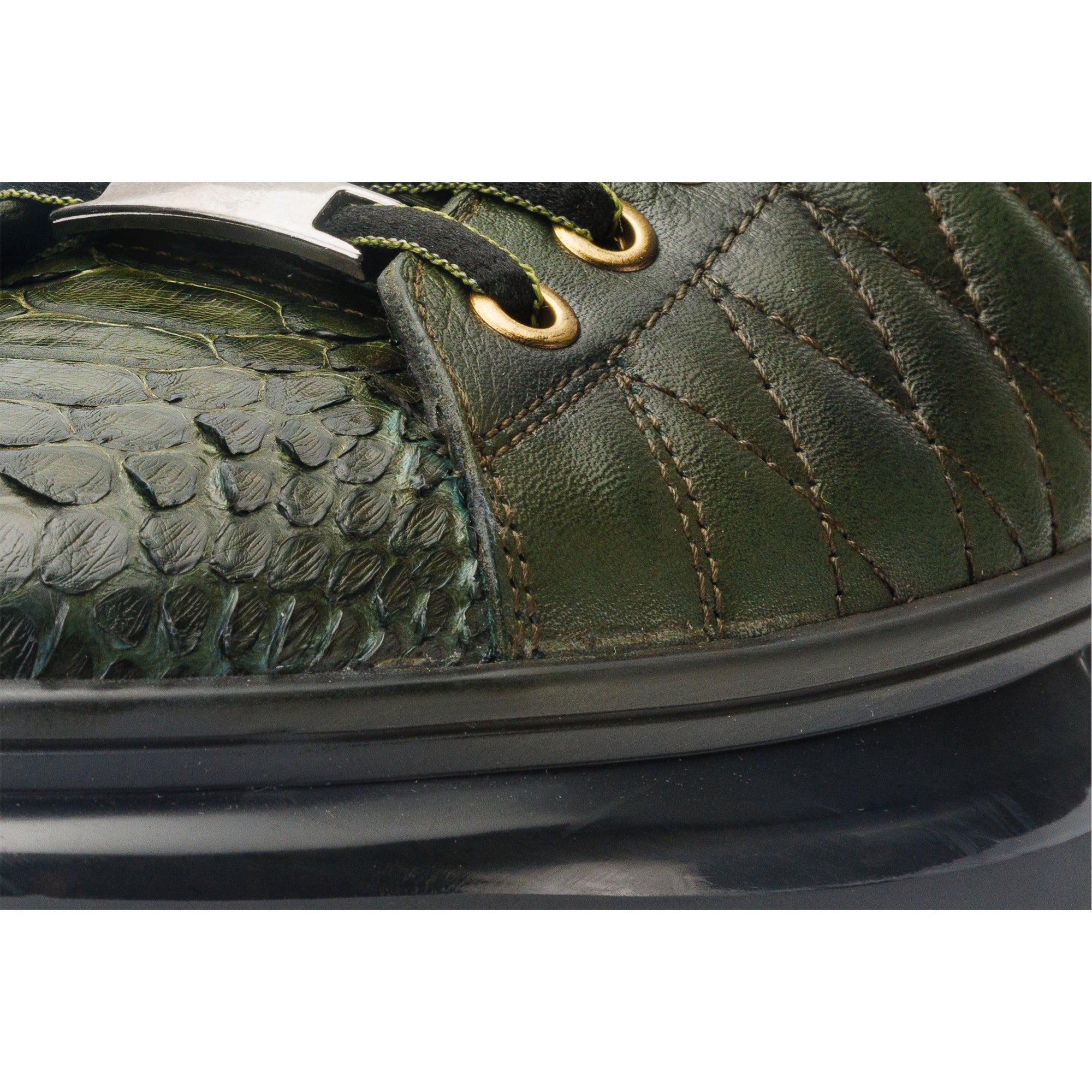The Adler Green Snake Leather Men Sneaker Limited Edition