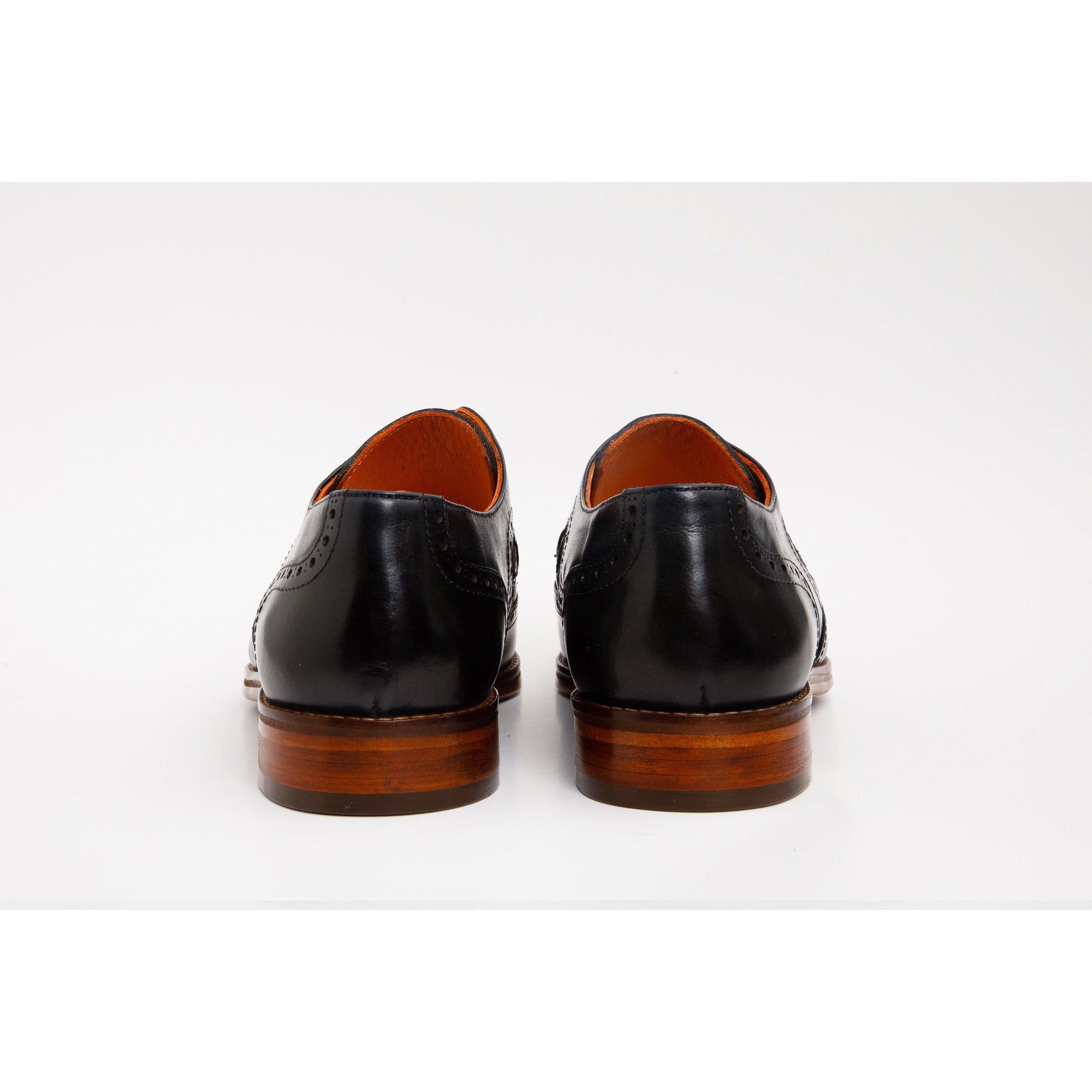 The Neiva Navy/Brown Wingtip Semi Brogue Derby Men  Shoe