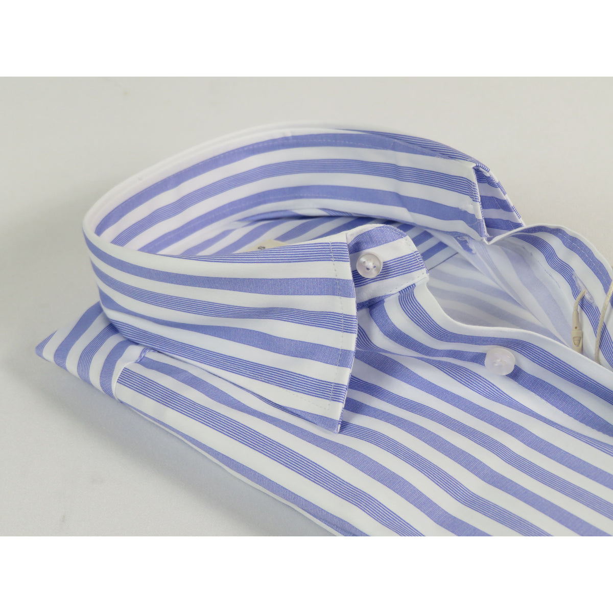 Mens European 100% Cotton Shirt Manschett Turkey Slim Fit Hidden Button 7005-18 Lavender Stripe