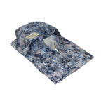 Mens European 100% Cotton Shirt Manschett Turkey Slim Fit 7025-05 Multi Blue