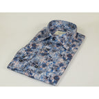 Mens European 100% Cotton Shirt Manschett Turkey Slim Fit 7025-05 Multi Blue