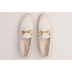 The Jupiter  Shoe White Spike Leather  Bit Dress Loafer Limited Edition Men Shoe
