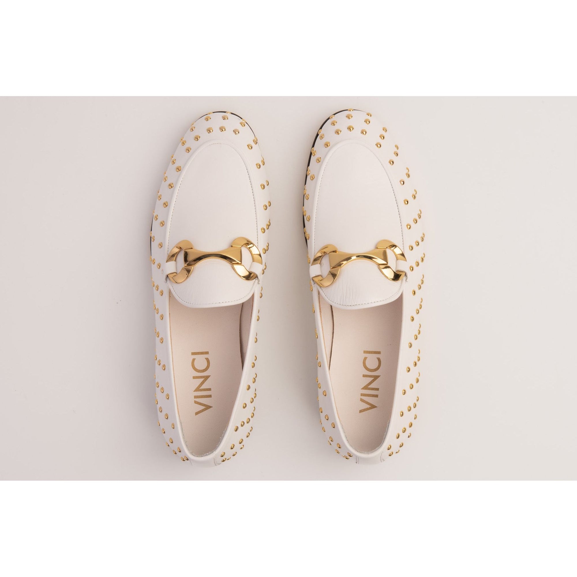 The Jupiter  Shoe White Spike Leather  Bit Dress Loafer Limited Edition Men Shoe