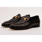 The Jupiter  Shoe Black Spike Leather  Bit Dress Loafer Limited Edition Men  Shoe