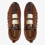 The Infanta Tan  Spike Leather Women Sneaker Limited Edition