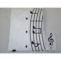 Mens AXXESS Musician Singer Cotton Shirt Turkey Musical Notes 724-27 White Black