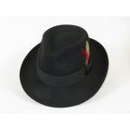 Men's Broner Wool Hat Classic Soft Fedora STREETWISE 73-041 Black