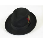 Men's Broner Wool Hat Classic Soft Fedora STREETWISE 73-041 Black