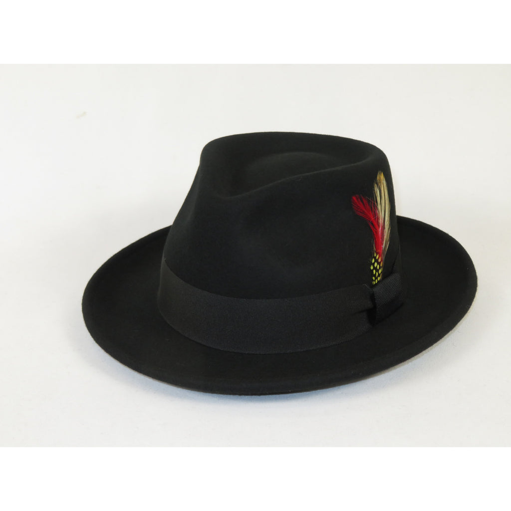 Men's Broner Wool Hat Classic Soft Fedora STREETWISE 73-041 Black