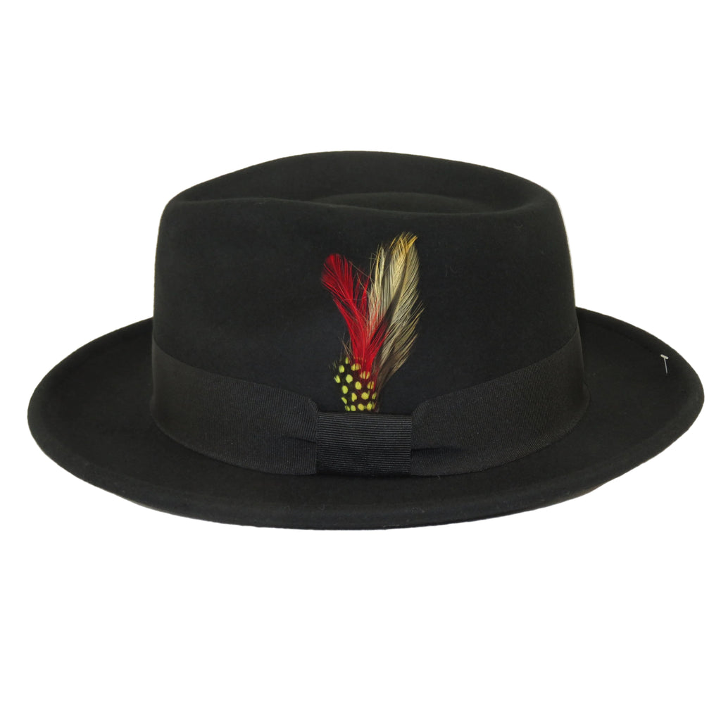 Men's Broner Wool Hat Classic Soft Fedora STREETWISE 73-041 Black