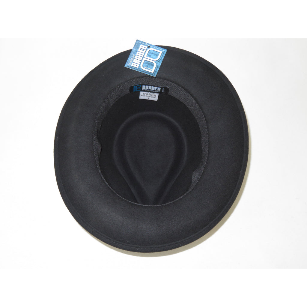 Men's Broner Wool Hat Classic Soft Fedora STREETWISE 73-041 Black