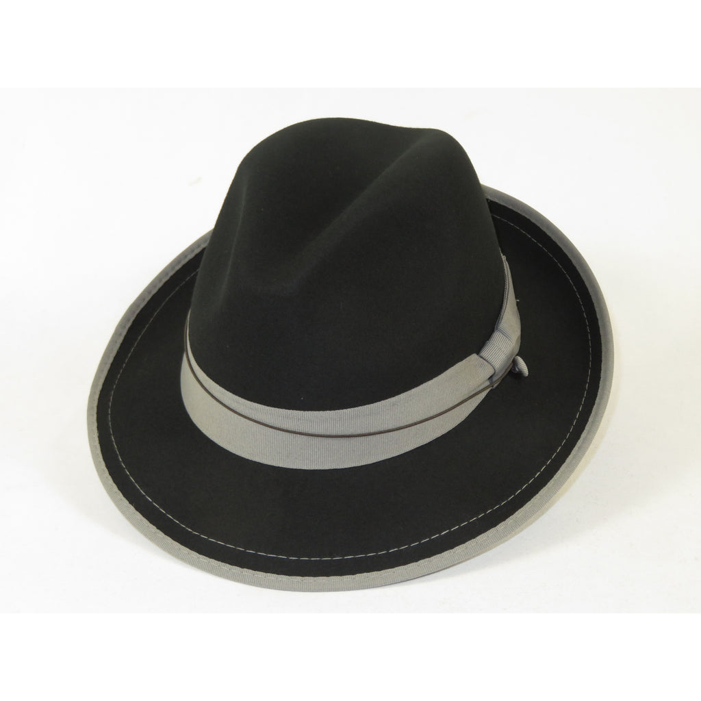 Men's Broner Wool Hat Classic Soft Fedora Swanky 73-141 Black