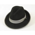 Men's Broner Wool Hat Classic Soft Fedora Swanky 73-141 Black