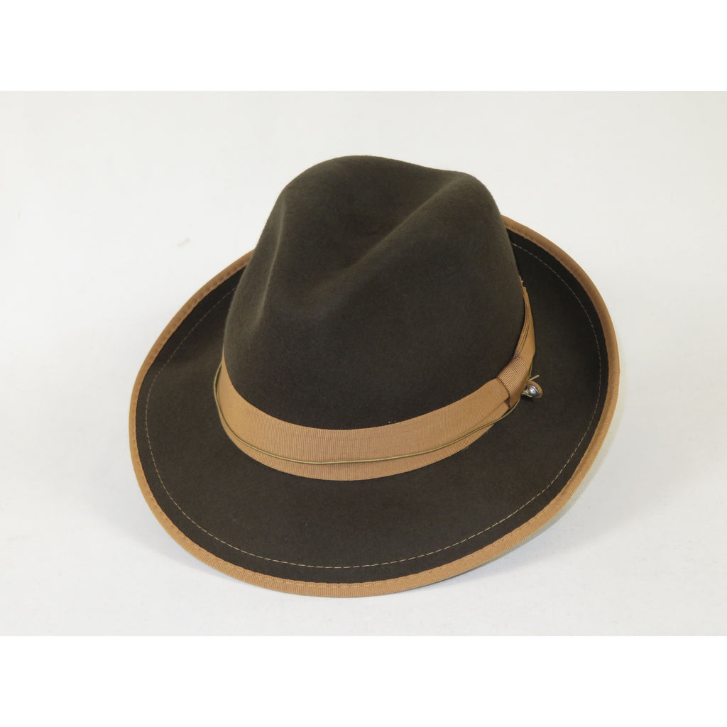Men's Broner Wool Hat Classic Soft Fedora Swanky 73-142 Brown