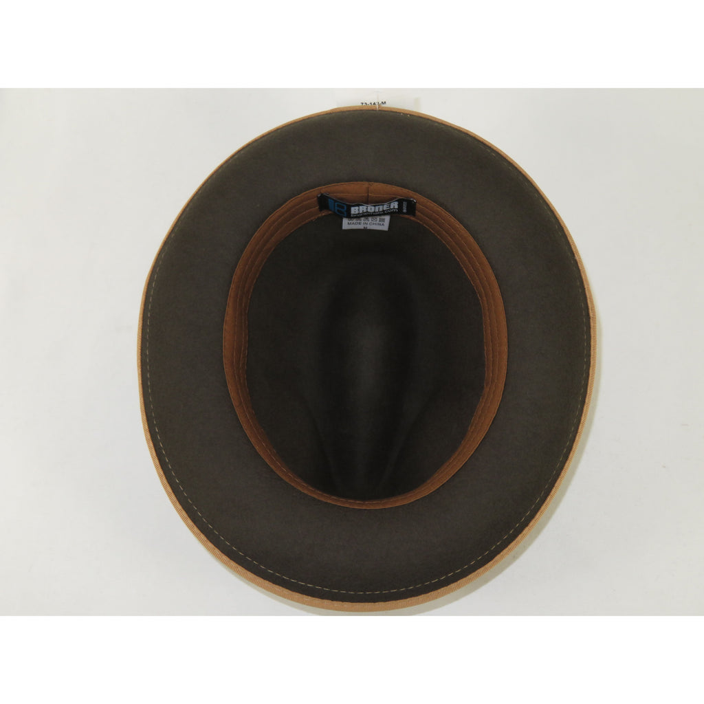 Men's Broner Wool Hat Classic Soft Fedora Swanky 73-142 Brown