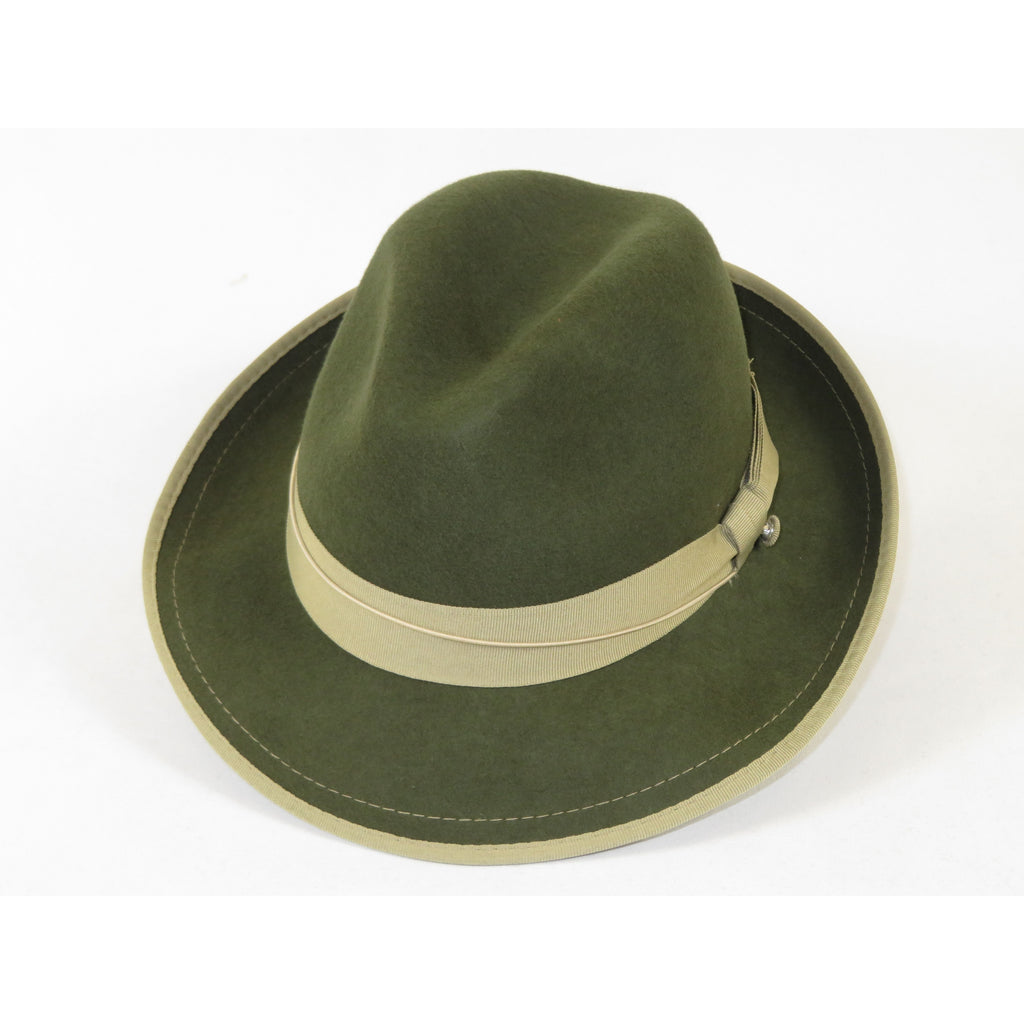 Men's Broner Wool Hat Classic Soft Fedora Swanky 73-147 Olive Green