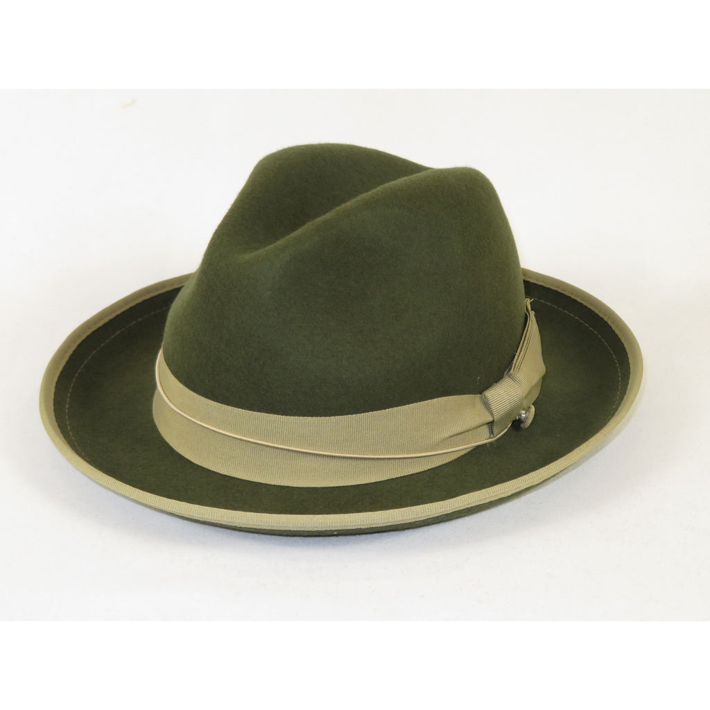 Men's Broner Wool Hat Classic Soft Fedora Swanky 73-147 Olive Green