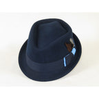Men's Broner Wool Hat diamond crown fedora THE AVENUE 73-4604 Navy