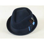 Men's Broner Wool Hat diamond crown fedora THE AVENUE 73-4604 Navy