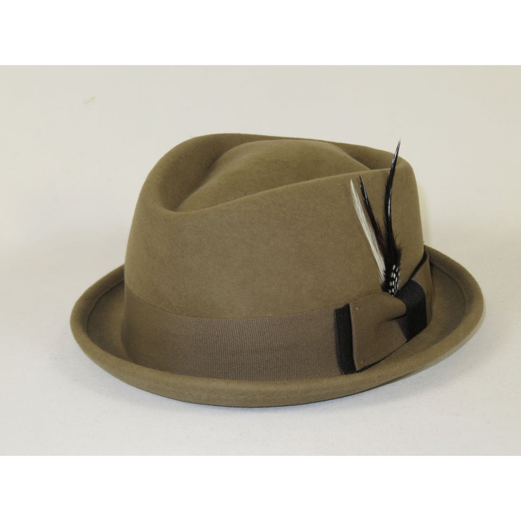 Men's Broner Wool Hat diamond Crown Fedora THE AVENUE 73-4609 Moss